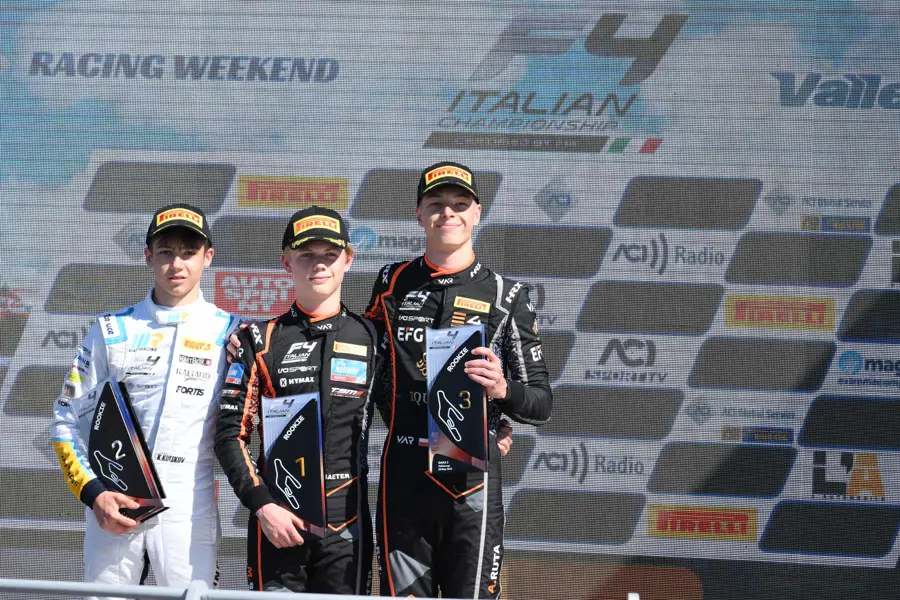 Seven-Podium Weekend for Van Amersfoort Racing in Italian F4 at Vallelunga